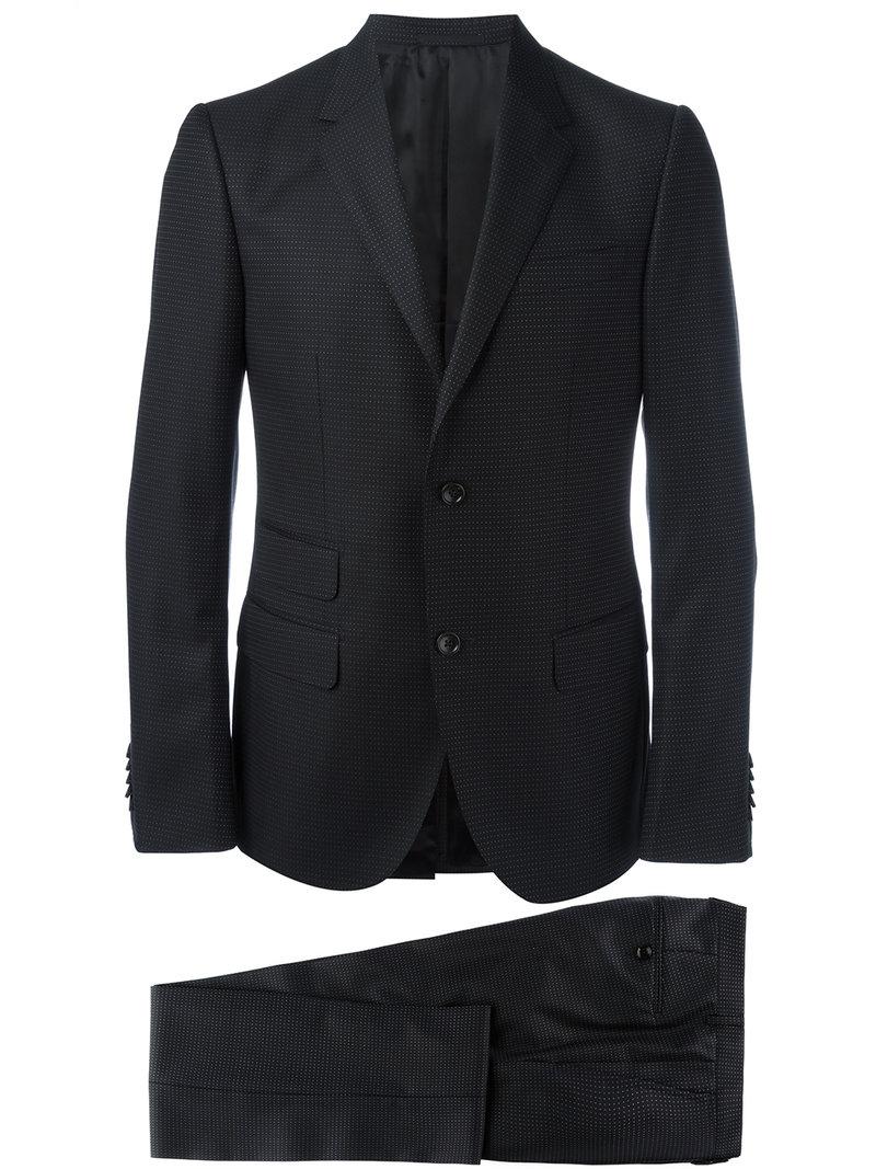 Lyst - Gucci Micro Dots Patterned Suit in Black for Men