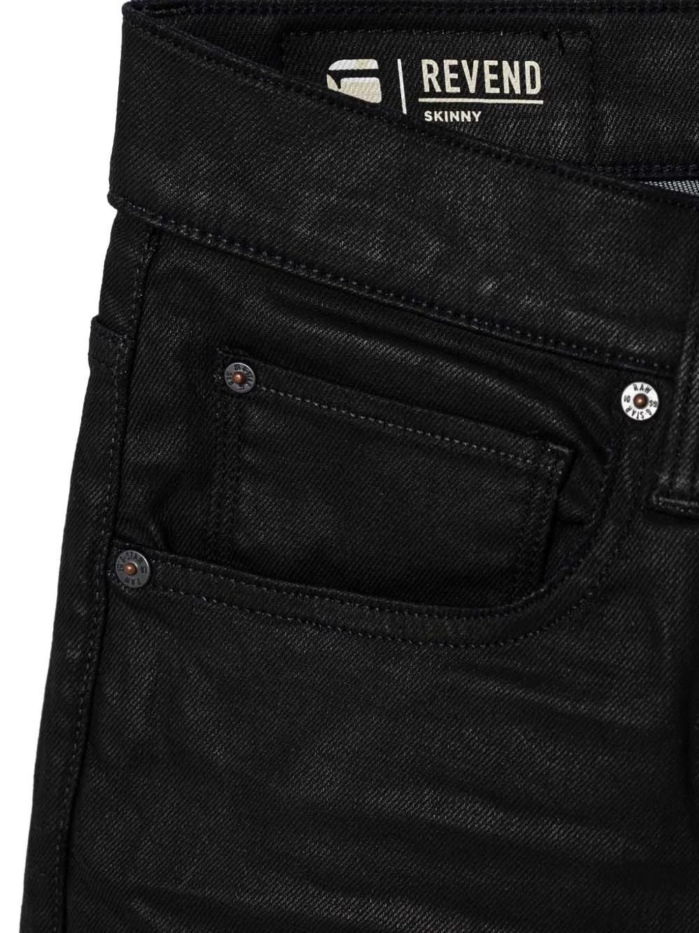 G-Star Revend Waxed-Coated Jeans in Black for Men | Lyst