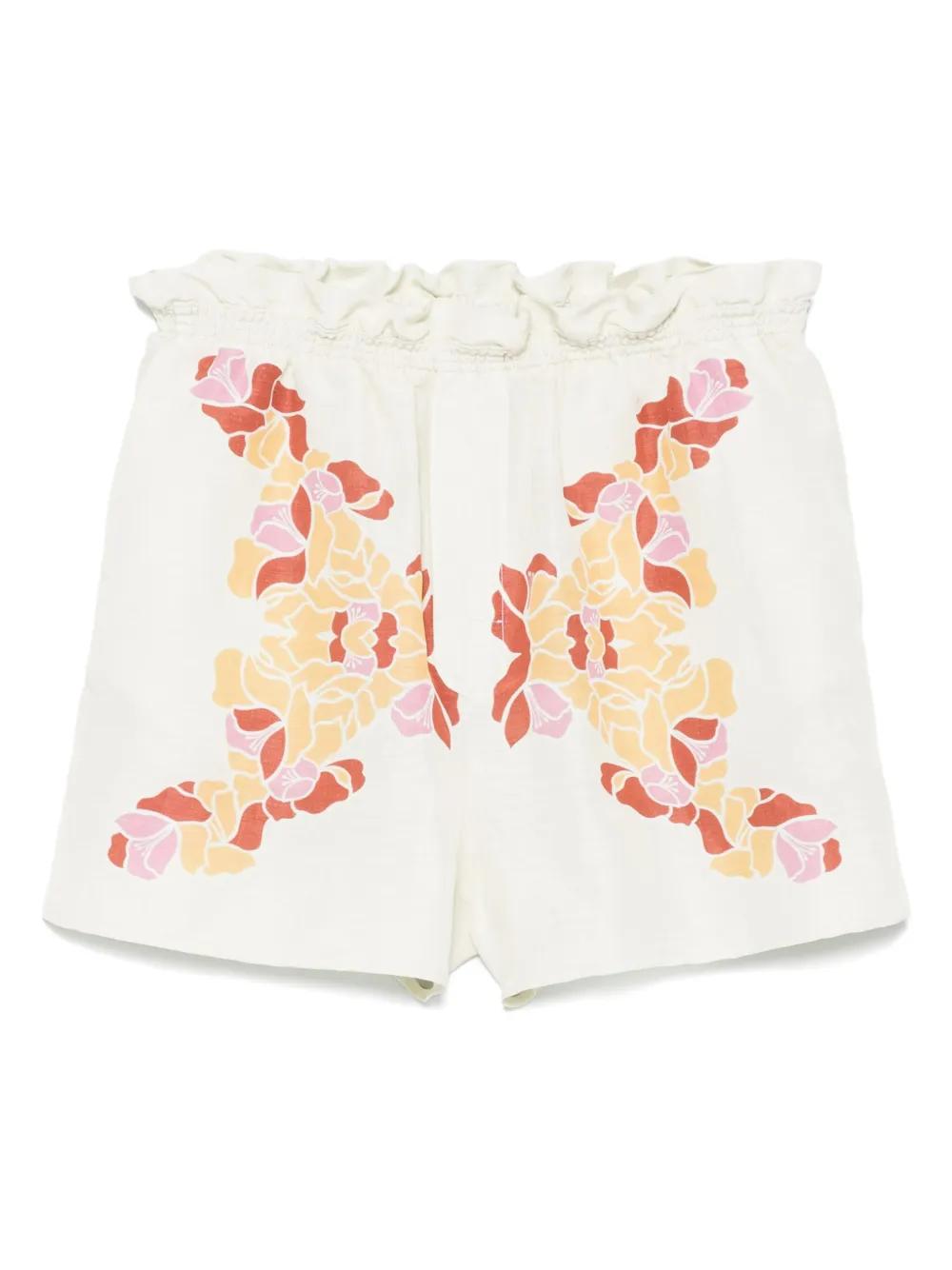 ショートパンツ RAQUEL DINIZ BAHIA SHORTS IN BRODERIE ANGLAISE LACE Raquel Diniz Bahia Shorts in White | Lyst