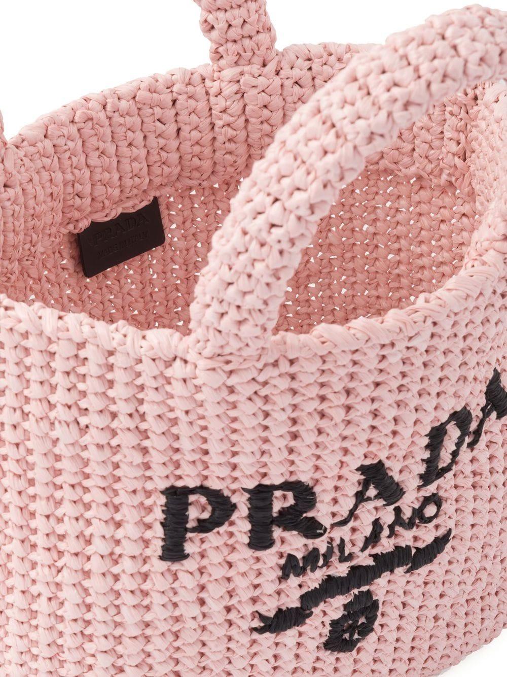 Prada Raffia Tote Bag Petal Pink in Raffia - US