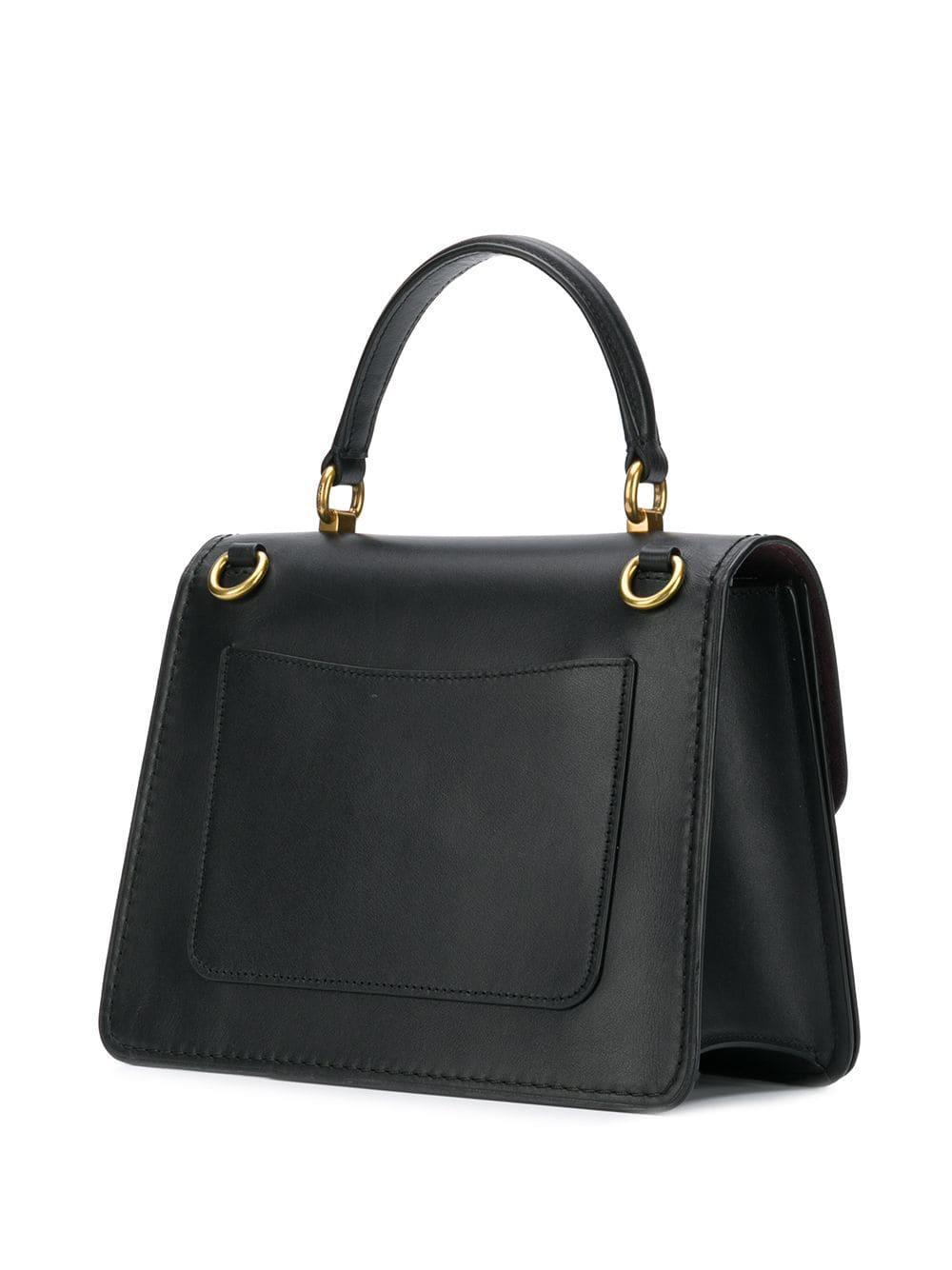 COACH Twist-lock Satchel Bag in Black