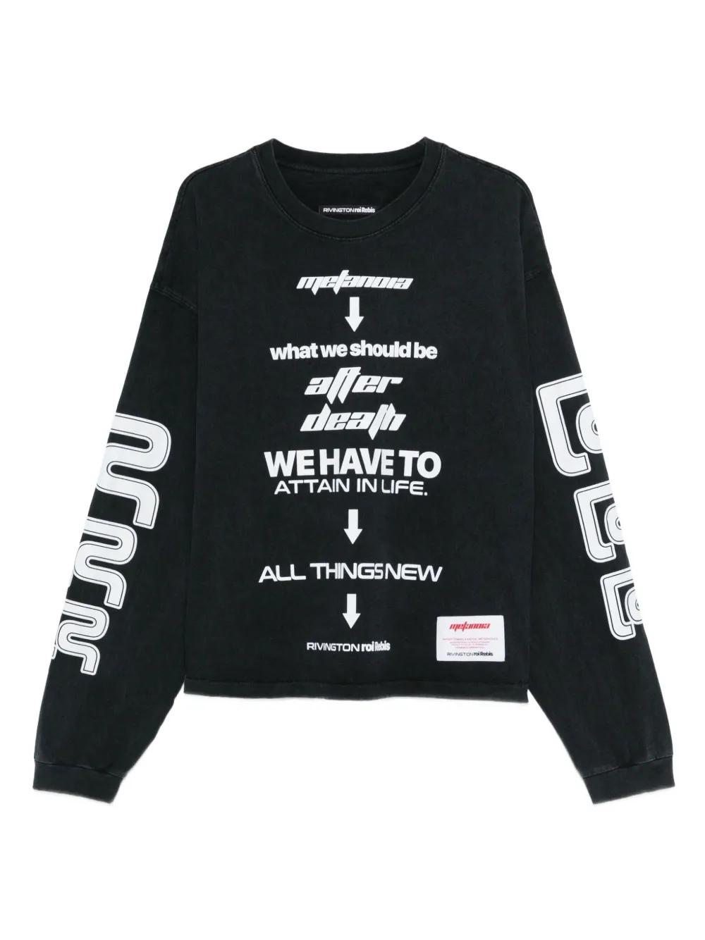 RIVINGTON roi Rebis Long Sleeve Graphic T-Shirt in Black for Men
