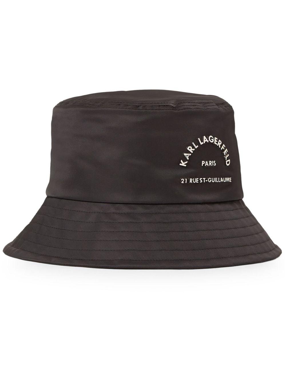 Karl Lagerfeld Rsg Logo-plaque Bucket Hat in Black | Lyst
