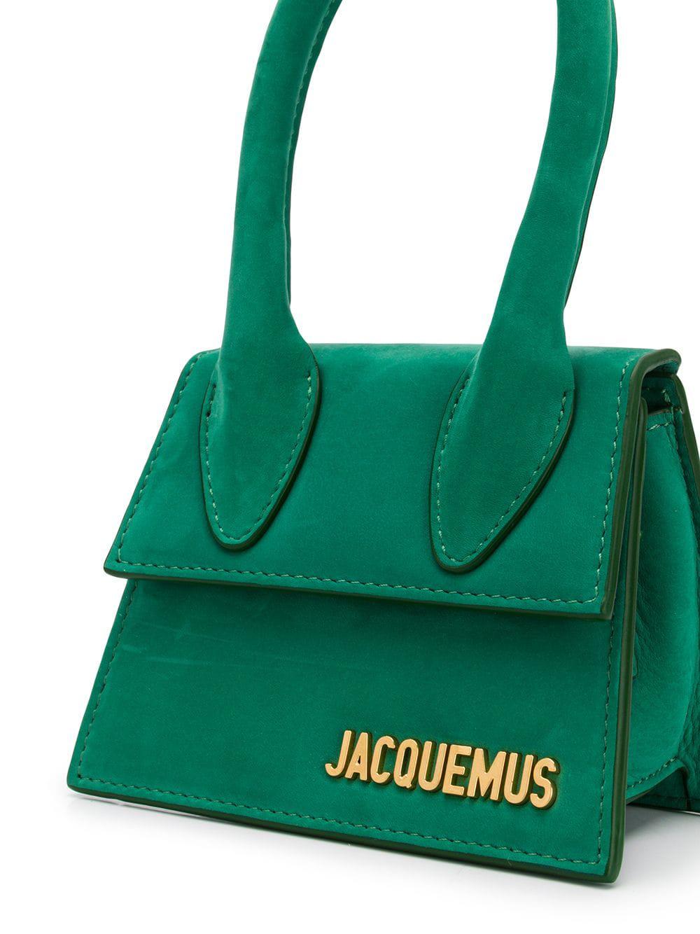 Jacquemus Le Chiquito Croc Print Leather Bag in Dark Green (Green) - Lyst
