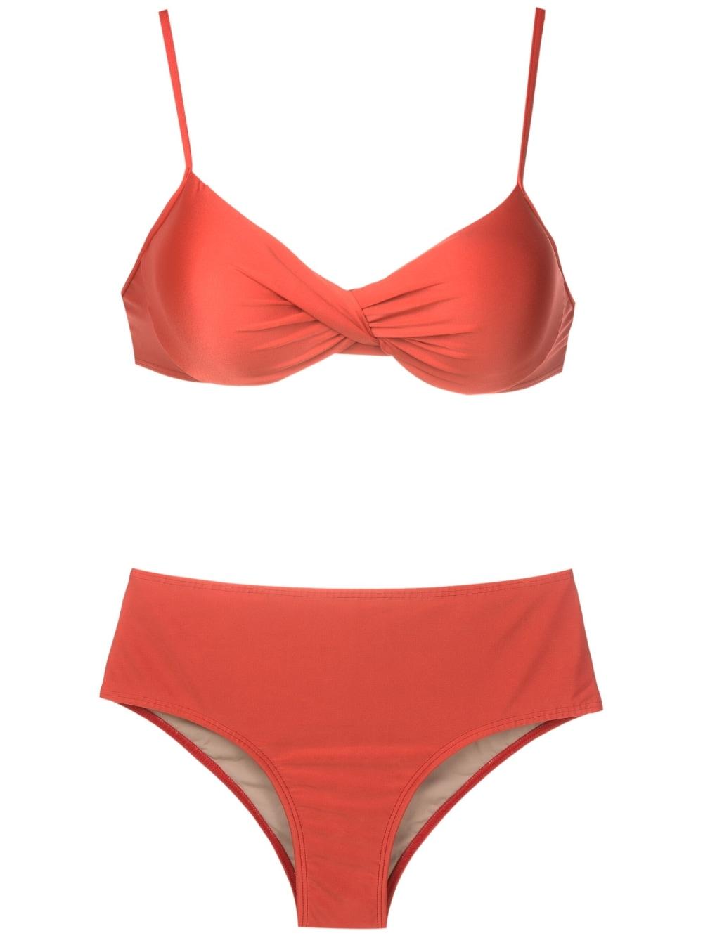 Lygia And Nanny Veronica Twisted Bikini Set In Red Lyst