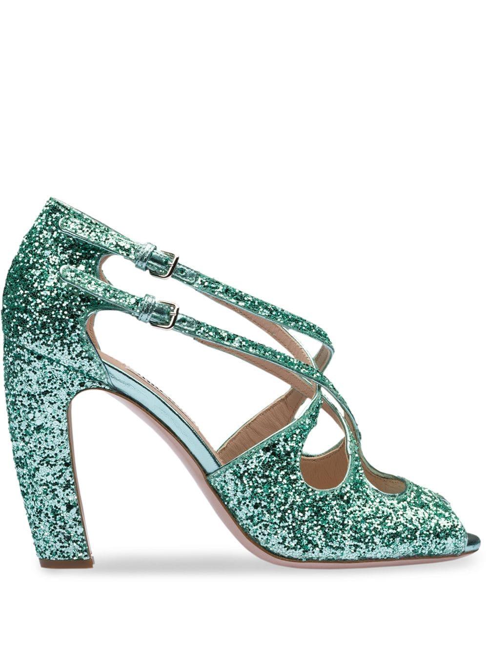 miu miu glitter sandals