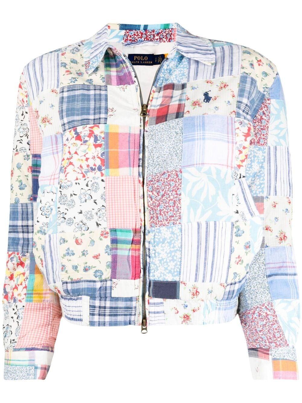 Polo Ralph Lauren Patchwork Mixed-print Jacket in Blue | Lyst