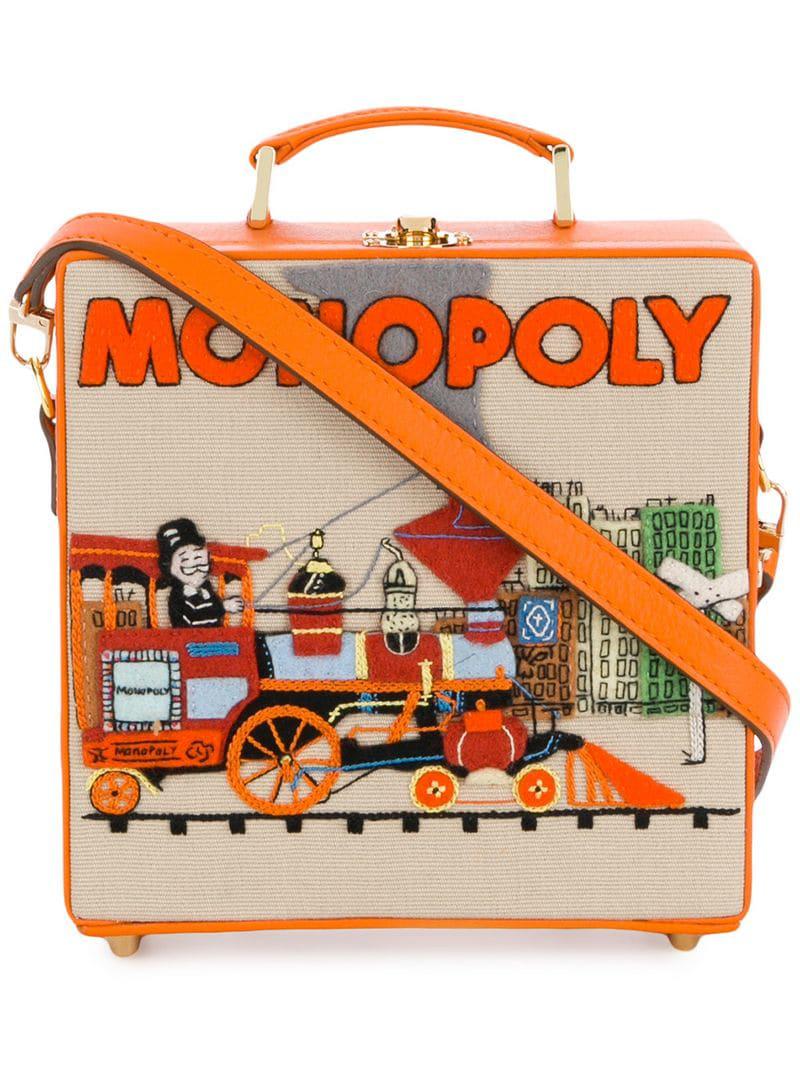 Olympia Le Tan Monopoly Train Clutch Bag In Orange Lyst Gallery
