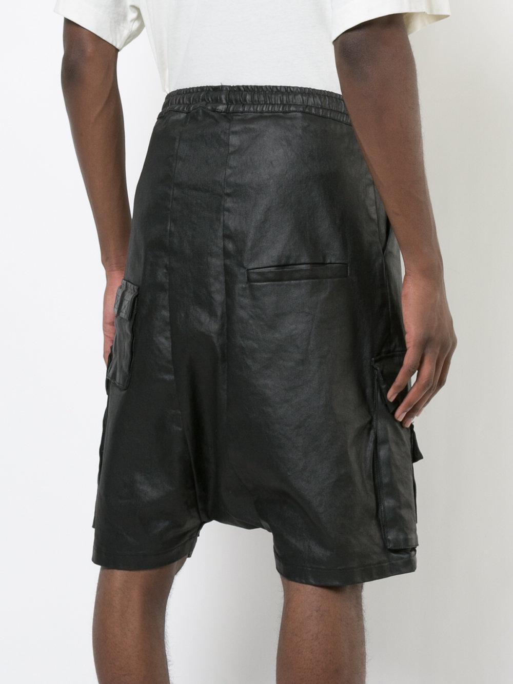 Army Of Me Waxed Cargo Shorts in Black for Men | Lyst