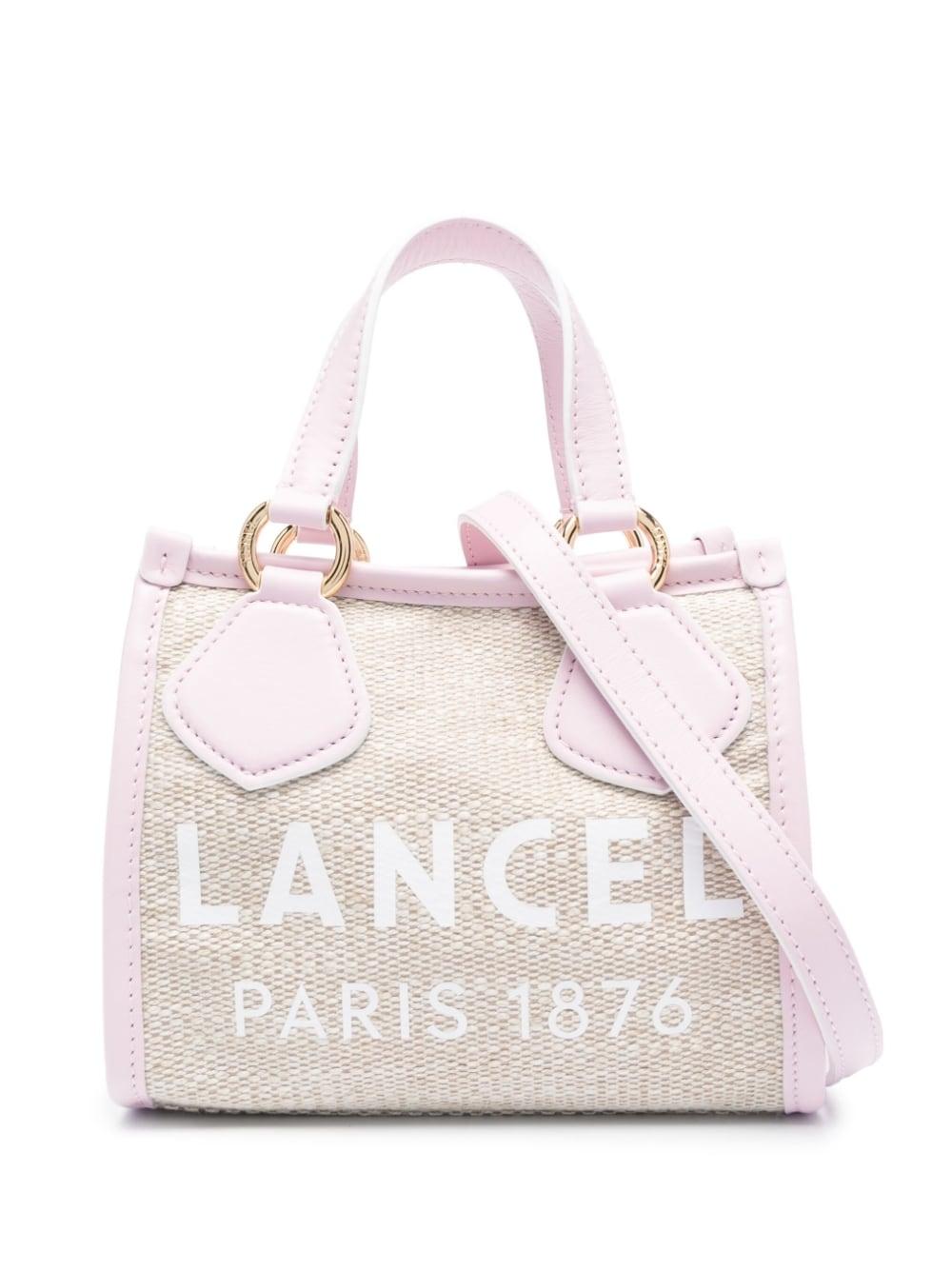 Lancel Logo-print Leather Tote Bag in Pink | Lyst