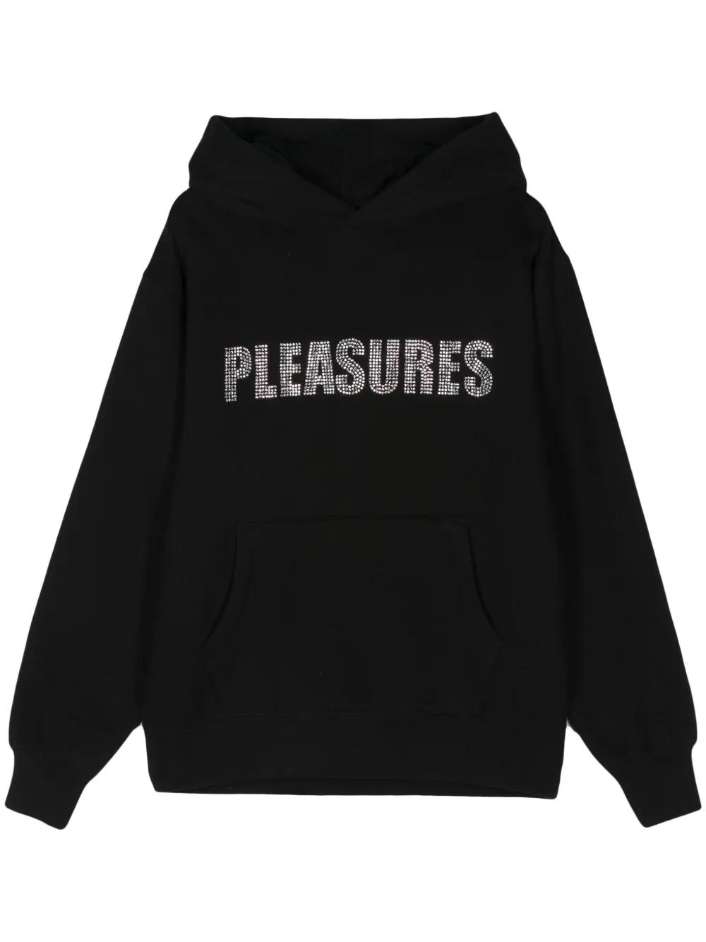 関税込 PLEASURES プレジャーズ ラインストーン ロゴ フーディ メンズ Pleasures ラインストーンロゴ パーカー ブラック | Lyst