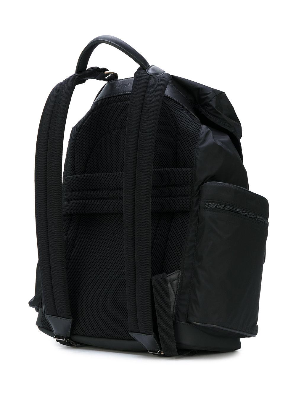 Lyst - Ermenegildo Zegna Woven Detail Backpack in Black for Men