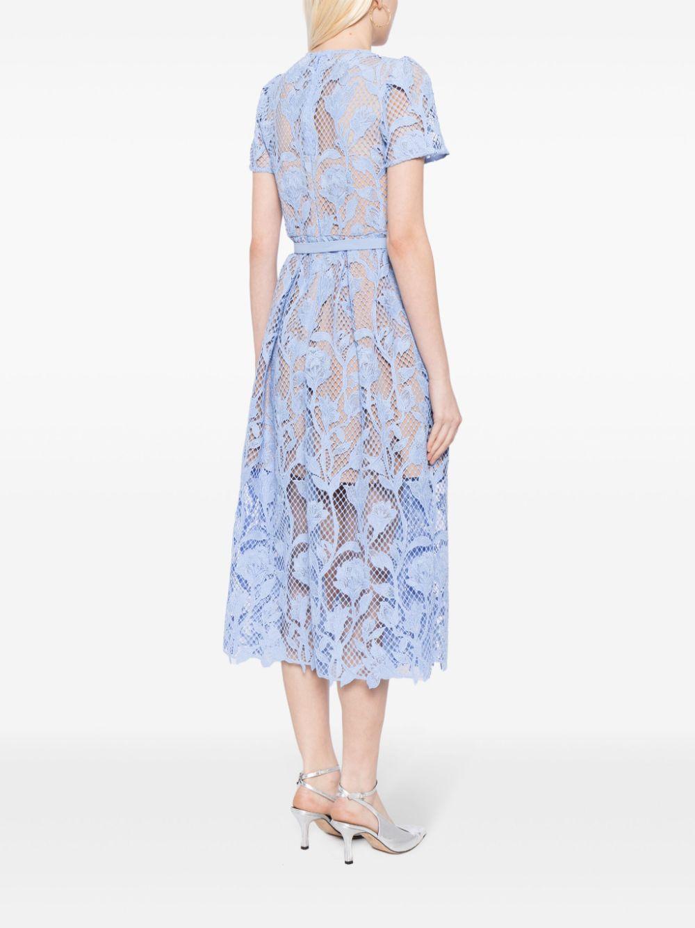 sleeveless lace skater dress Floral Lace Skater Dress with Pleated Scoop Neck – Camille La Vie