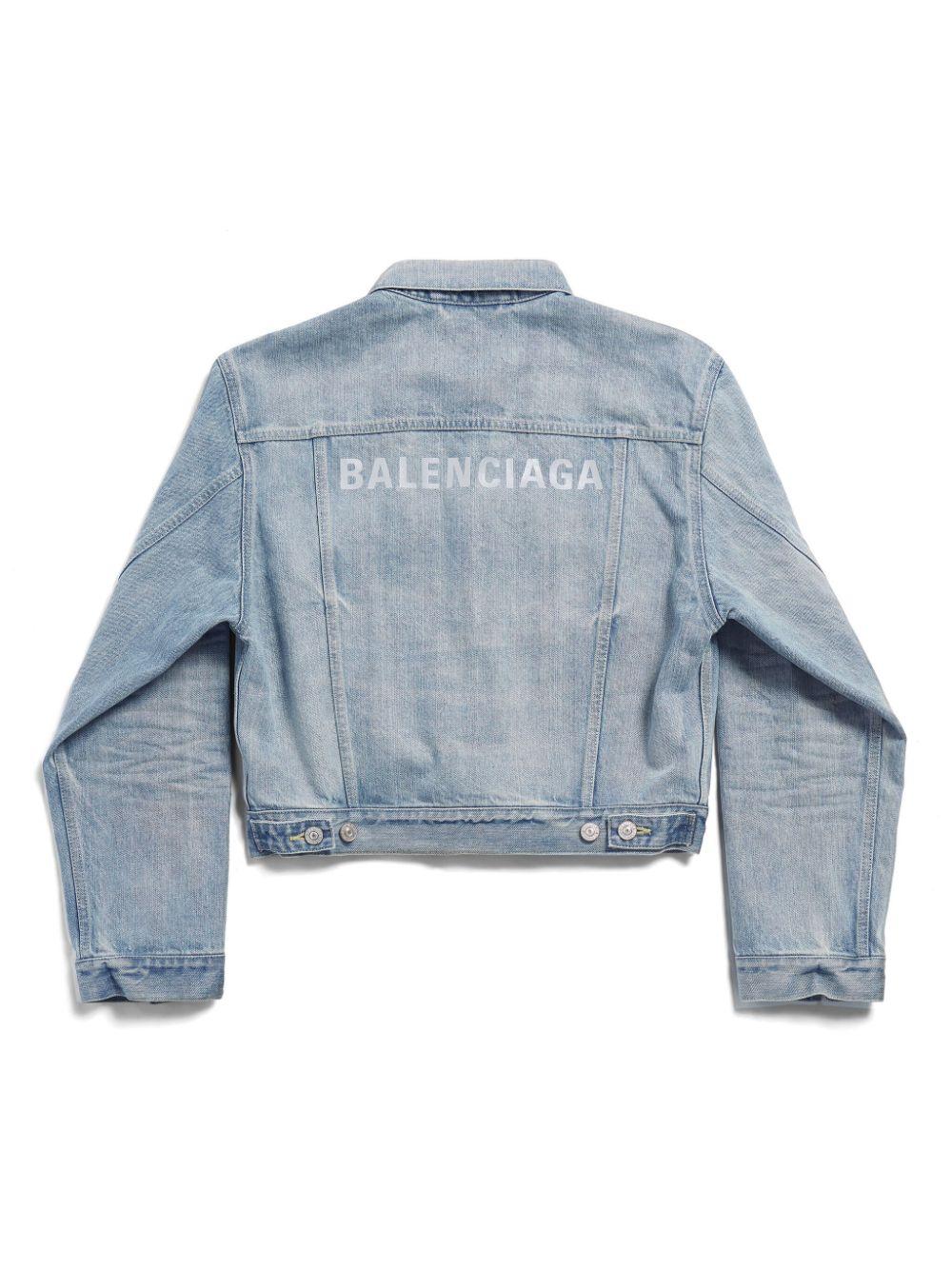 BALENCIAGAロゴデニムジャケット レディース34 2889900000080146-1.jpg