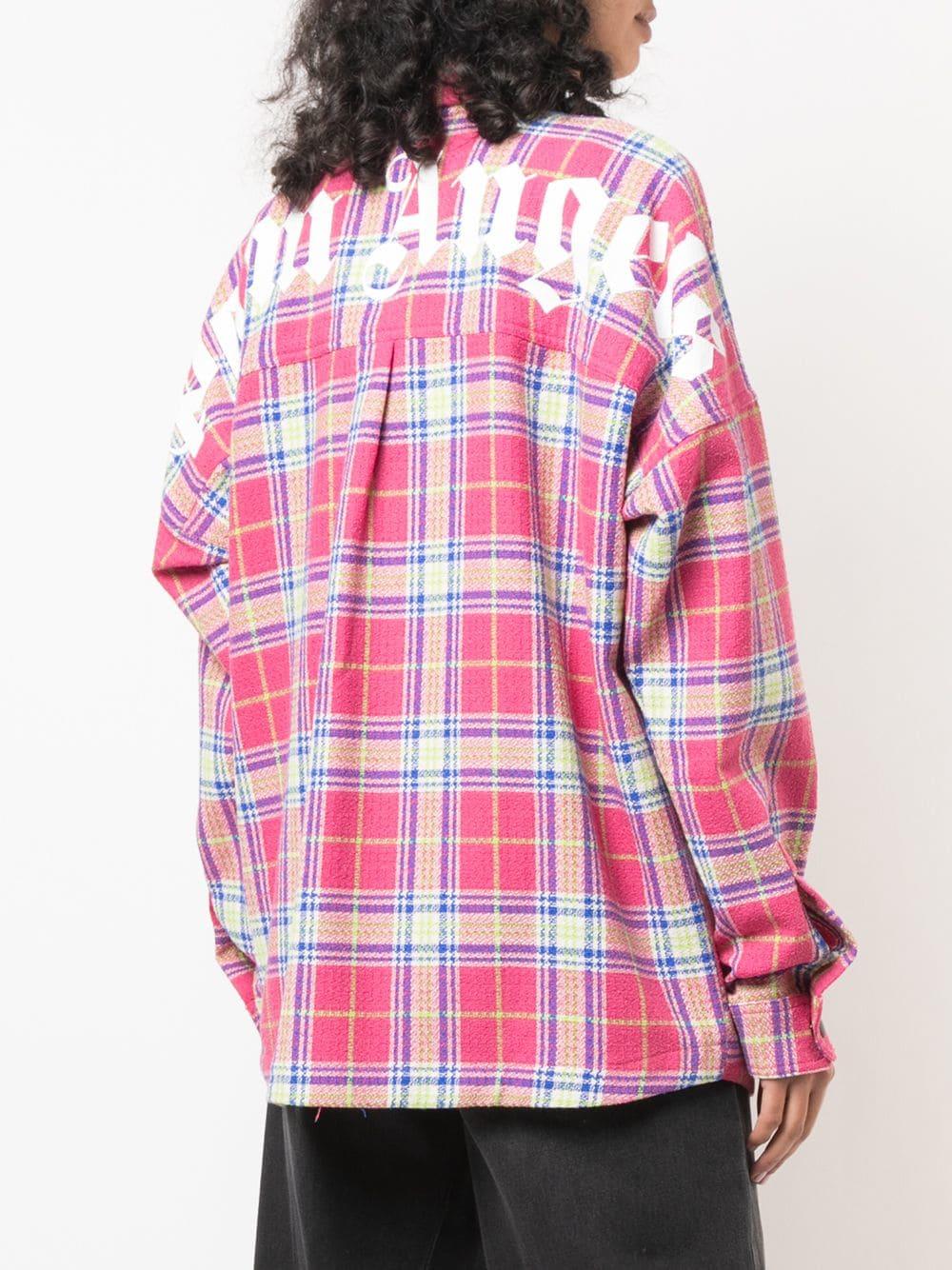 palm angels women's checked shirt