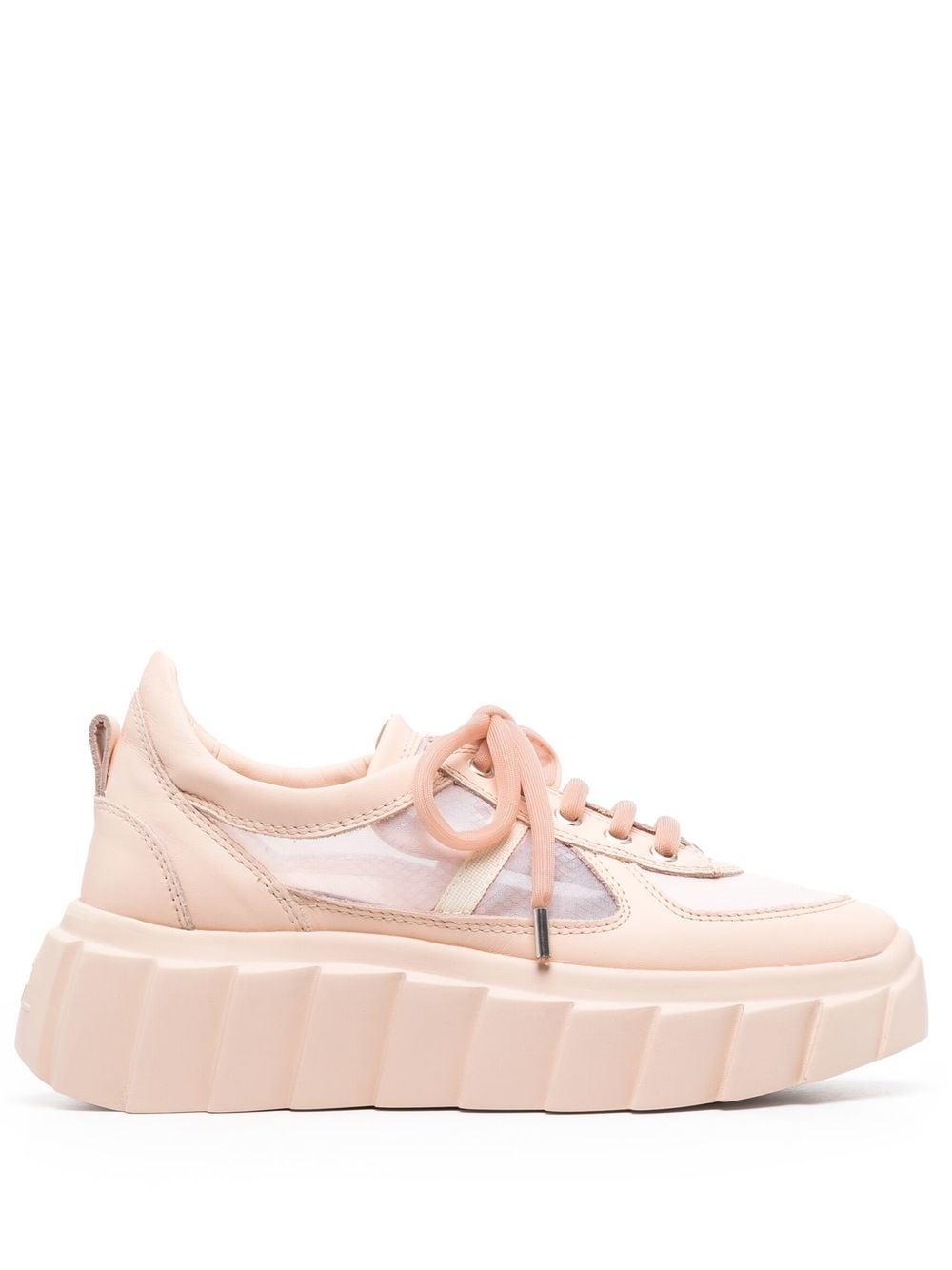 Agl Attilio Giusti Leombruni Blondie Grid Platform Sneakers in Pink | Lyst