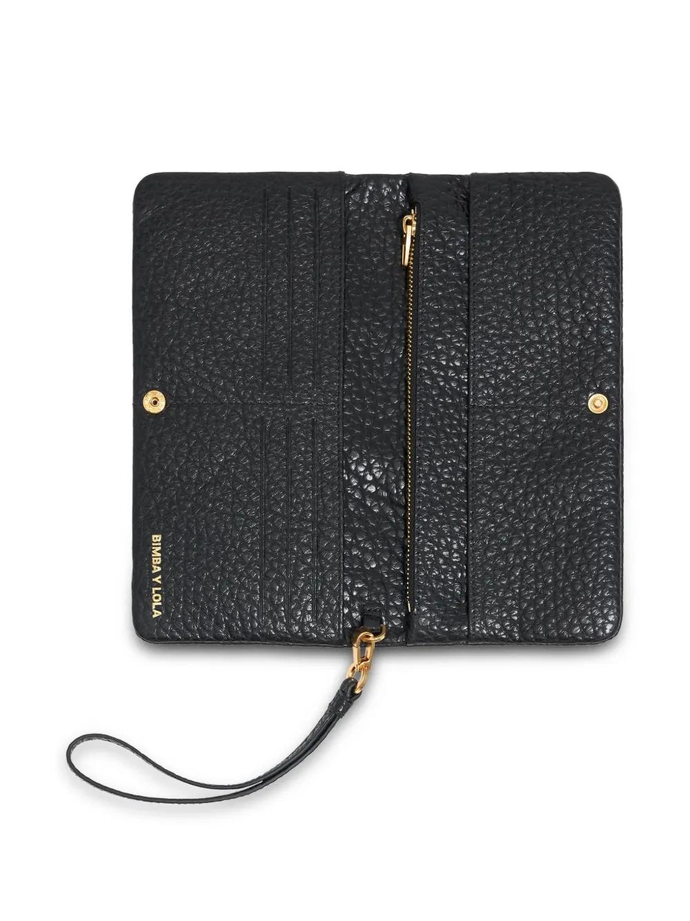 ◎BIMBA Y LOLA◎ Leather Black Quilted Flap Card Wallet B246 ◎BIMBA Y LOLA◎ Leather Black Quilted Flap Card Wallet B246