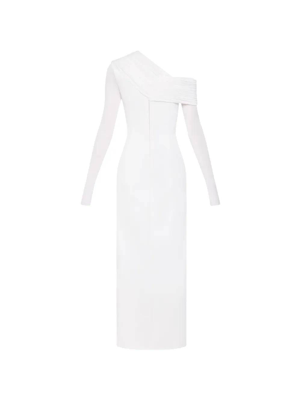 knee length dresses for ladies Drapped Ruched Ruffle Bodycon Maxi Dress
