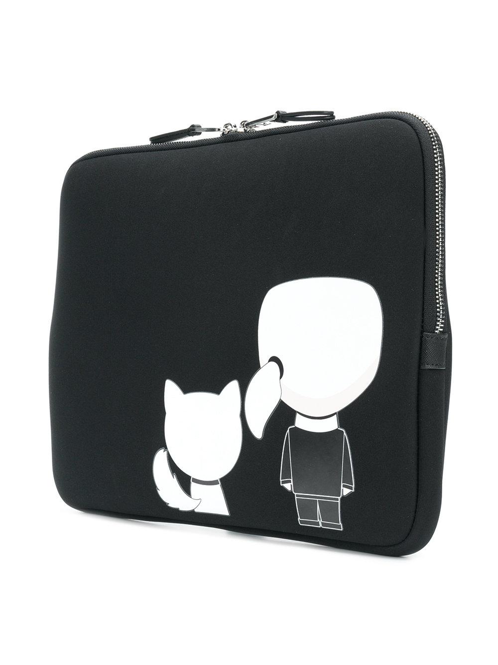 Karl Lagerfeld Neoprene Ikonik Laptop Bag in Black Lyst
