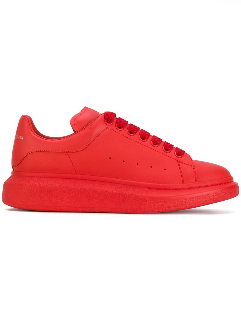 Alexander McQueen Red Oversized Sneakers for Men | Lyst