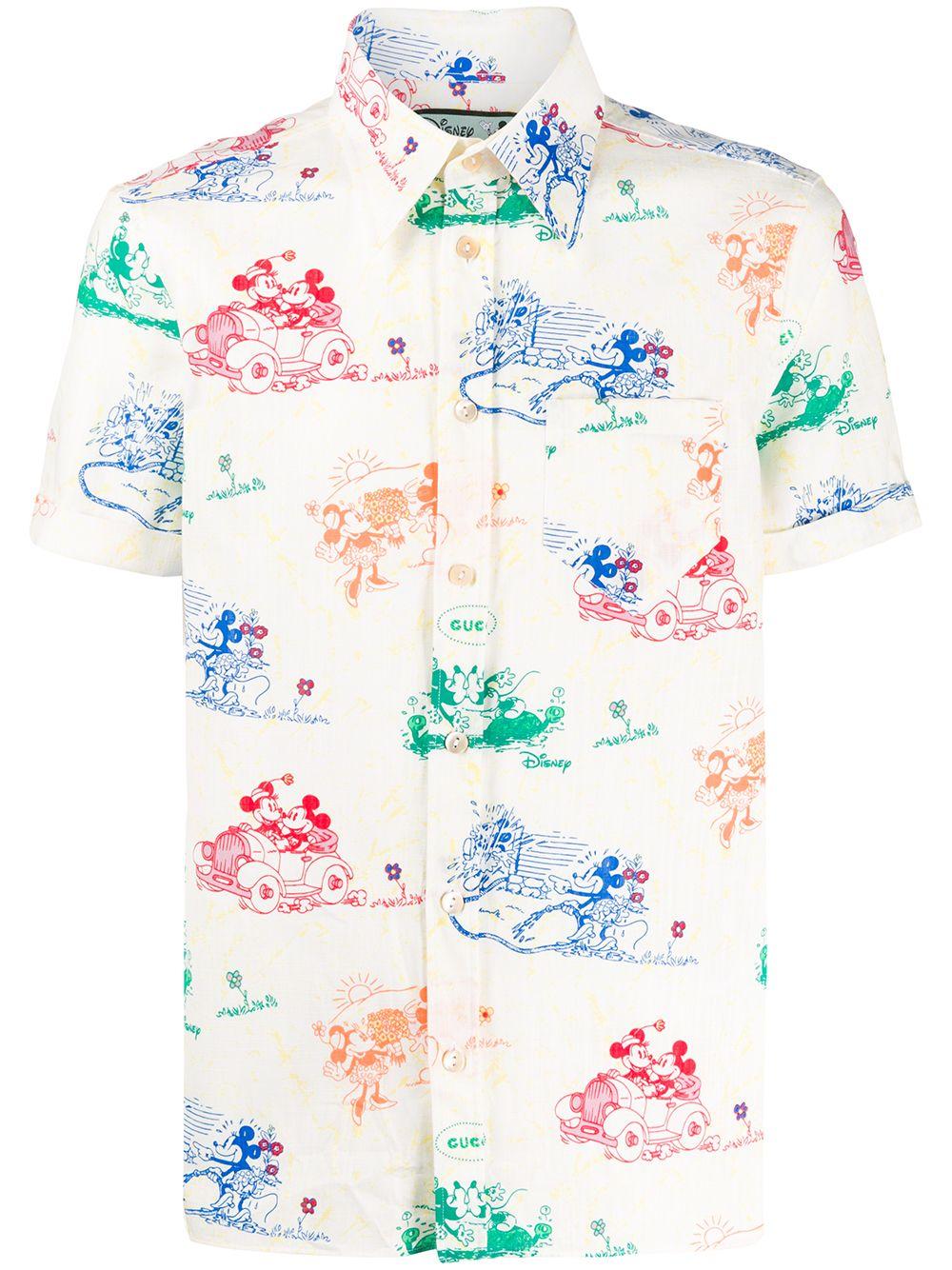 Gucci Cotton X Disney Mickey And Minnie Print Shirt for Men | Lyst