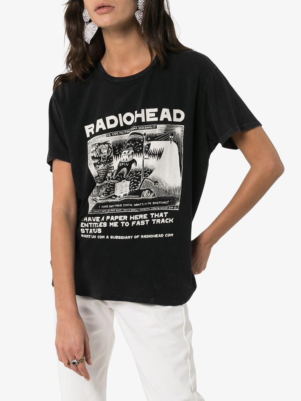 R13 Radiohead Print T-shirt in Black | Lyst