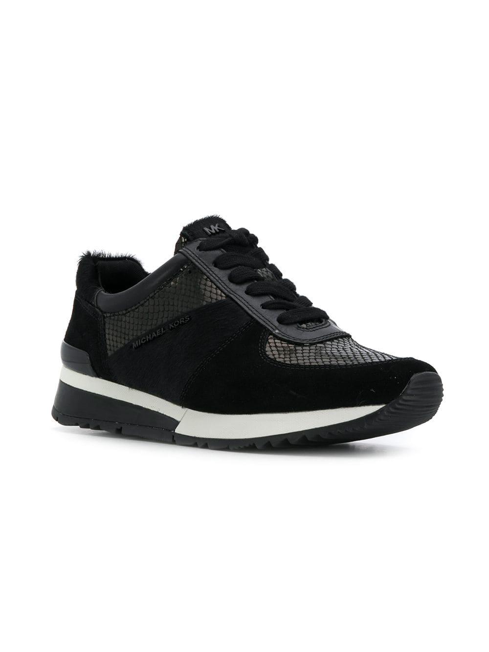 MICHAEL Michael Kors Allie Wrap Trainer No Heel Sneakers Black | Lyst