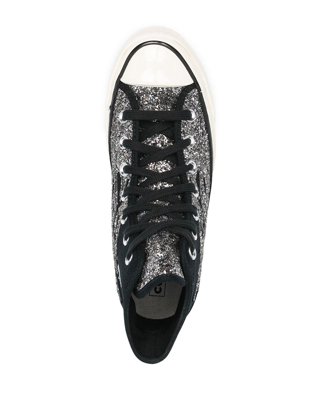 Converse Canvas Glitter Flame Chuck Taylor All-star Sneakers in Black - Lyst