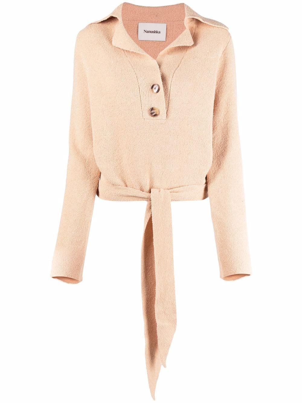 Nanushka Rosalie Tie Open Back Sweater 