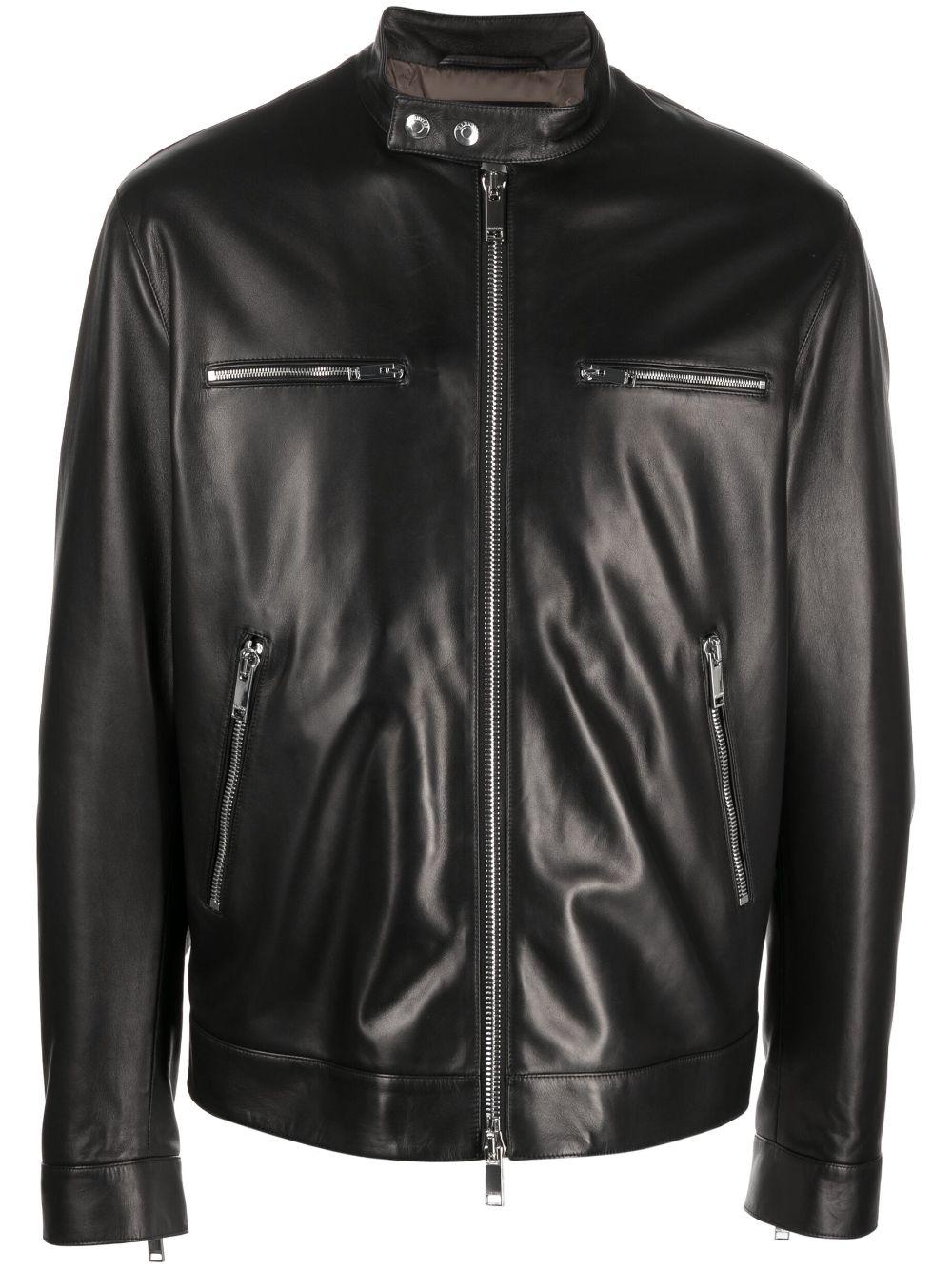 Valentino Garavani Leather Biker Jacket in Black for Men | Lyst