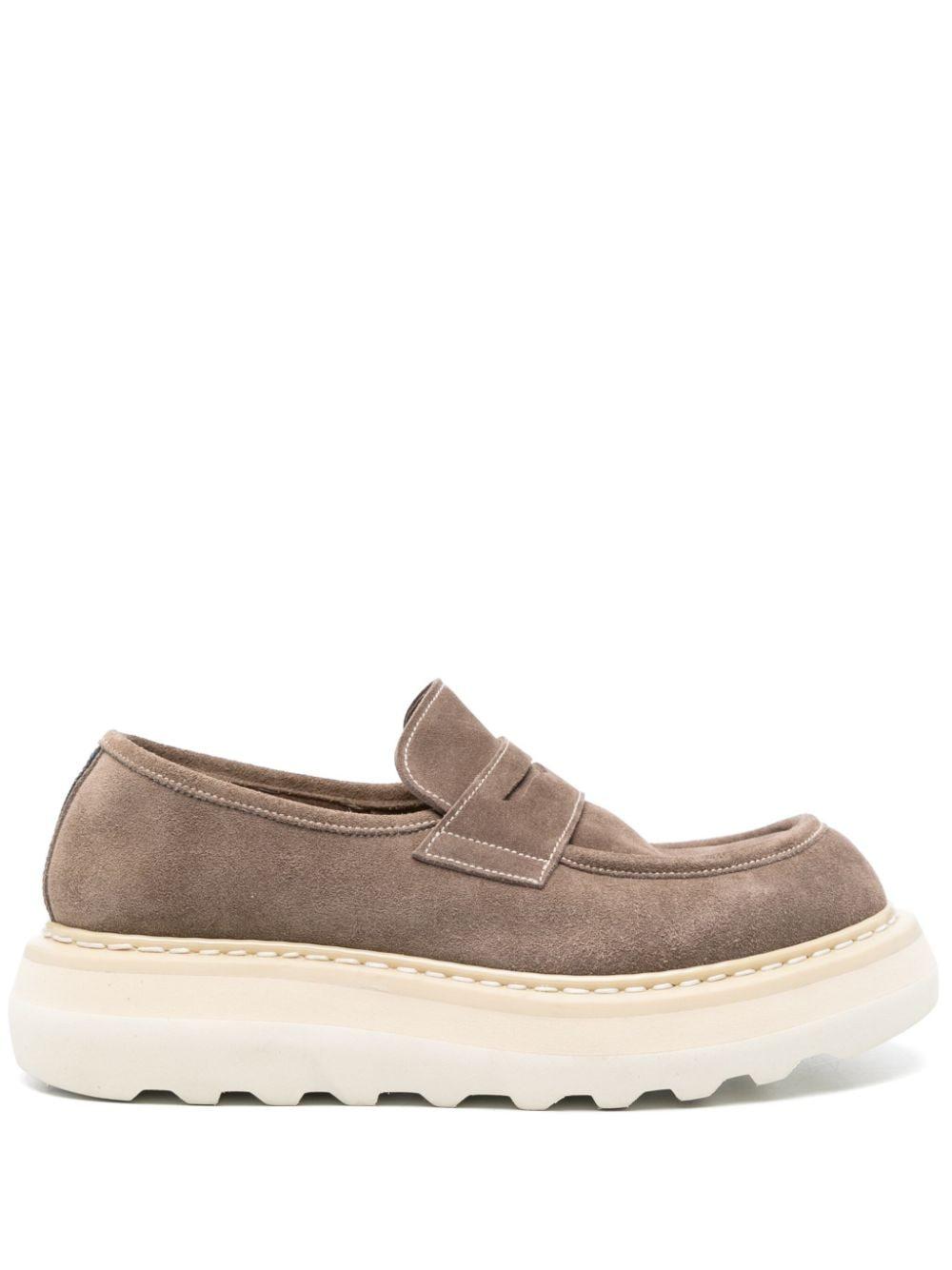 Premiata penny-slot suede sandals - Brown