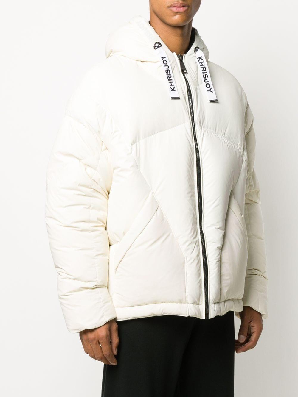 Khrisjoy Synthetic Hooded Down Puffer Jacket. in White for Men - Lyst