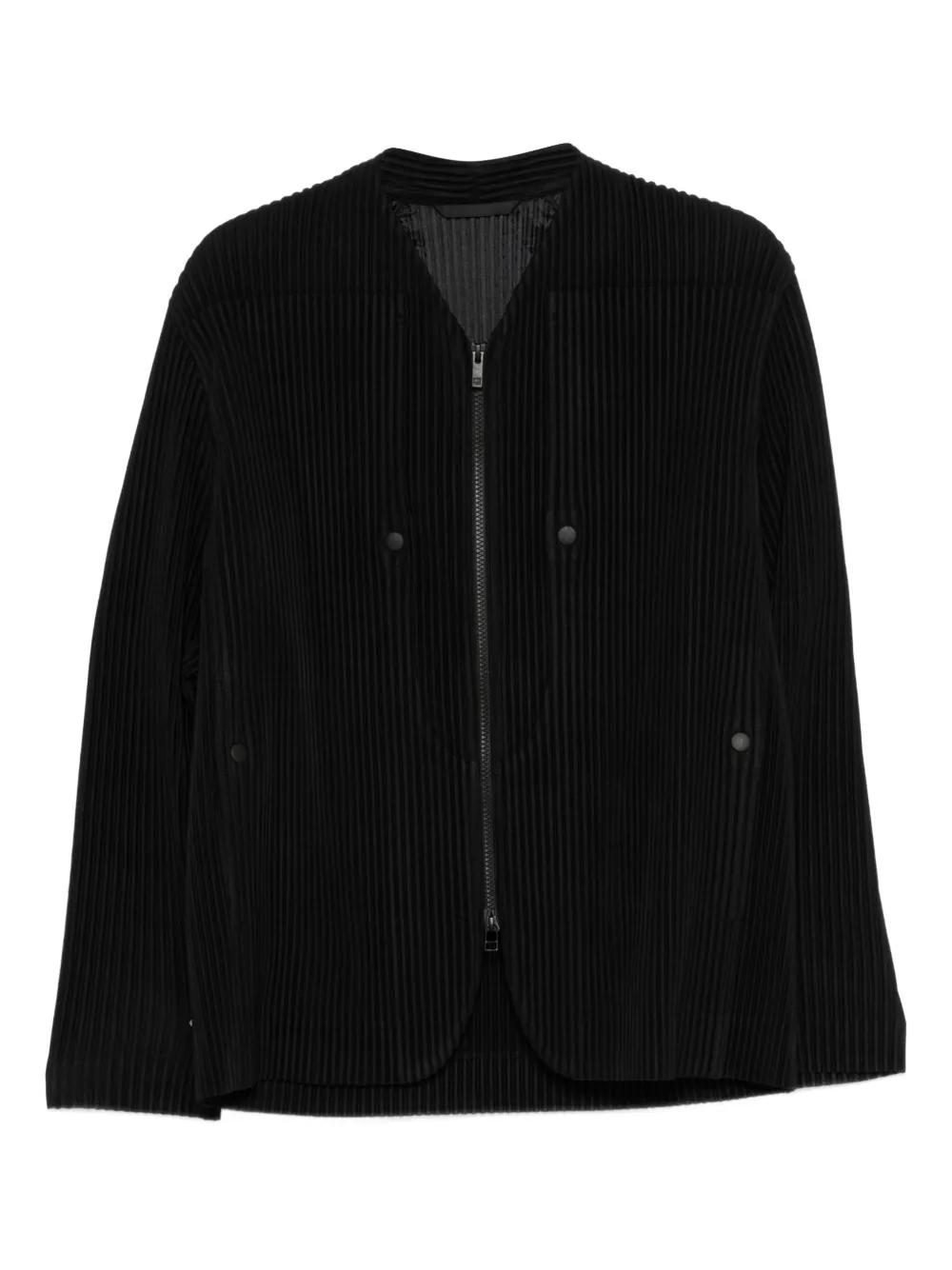 Homme Plissé Issey Miyake Quarry Zipped Jacket in Black for Men | Lyst