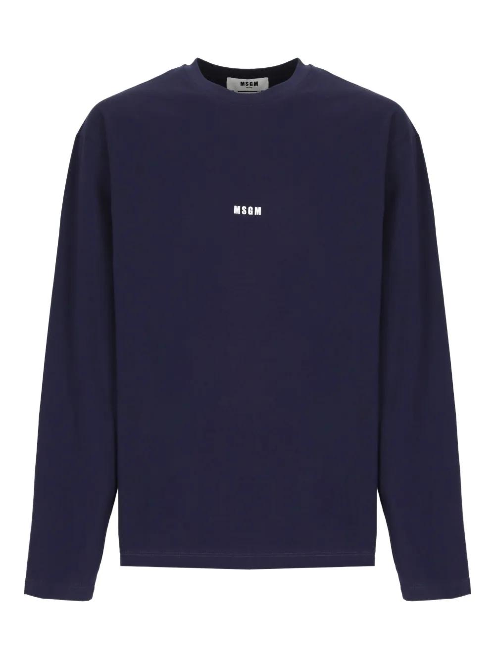 MSGM|LONG-SLEEVED ROUND NECK T-SHIRTS (3640MM511 247002 MSGM Long-sleeve t-shirts for Men | Online Sale up to 79