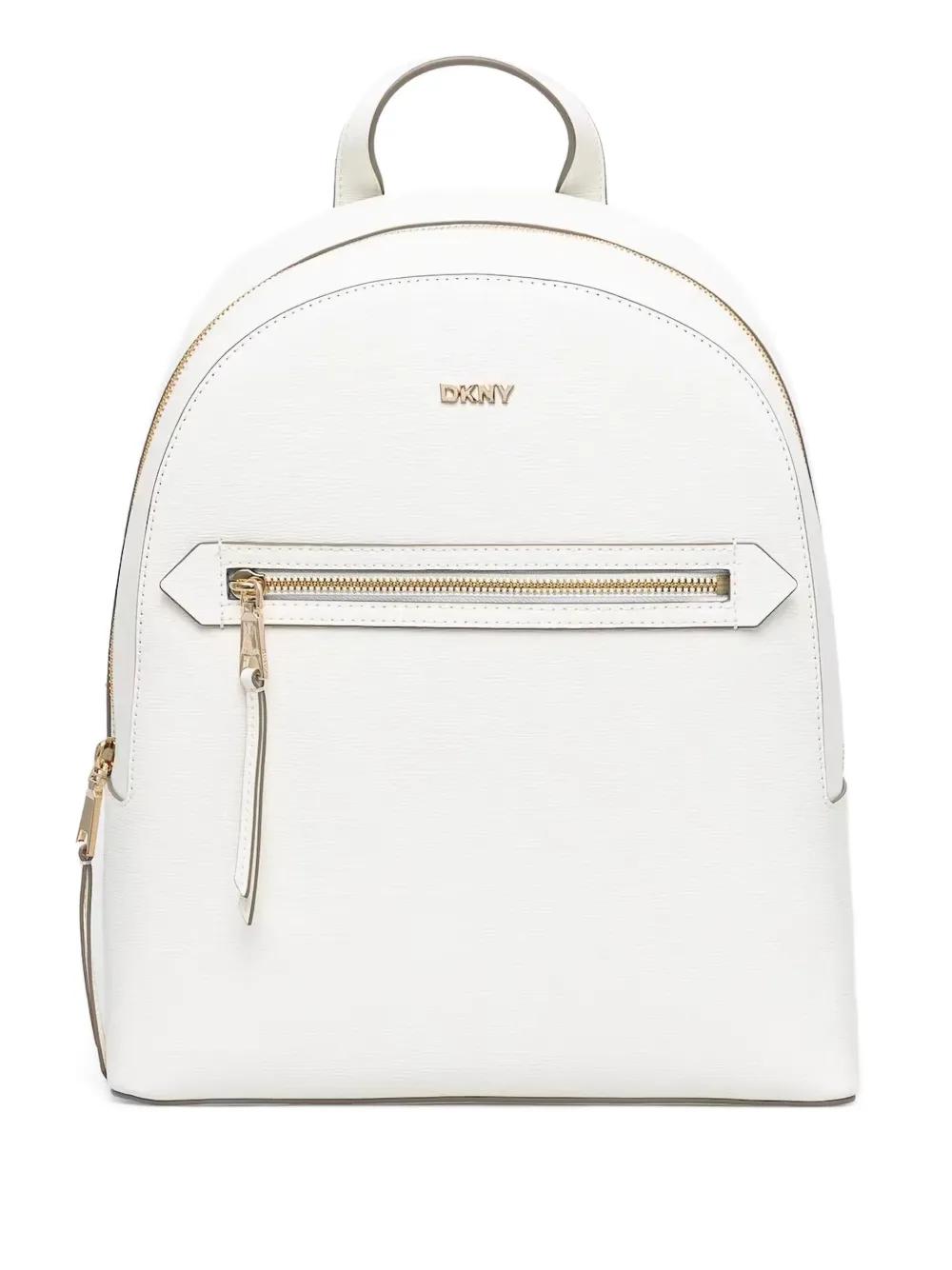 dkny faux leather backpack Womens Brook BACKPACK, Blk/Gold, Large US DKNY Leather Backpack in White
