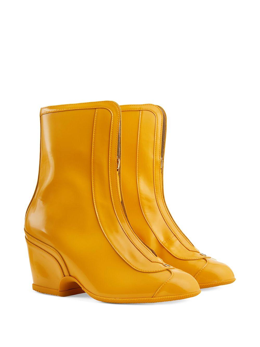 yellow gucci rain boots
