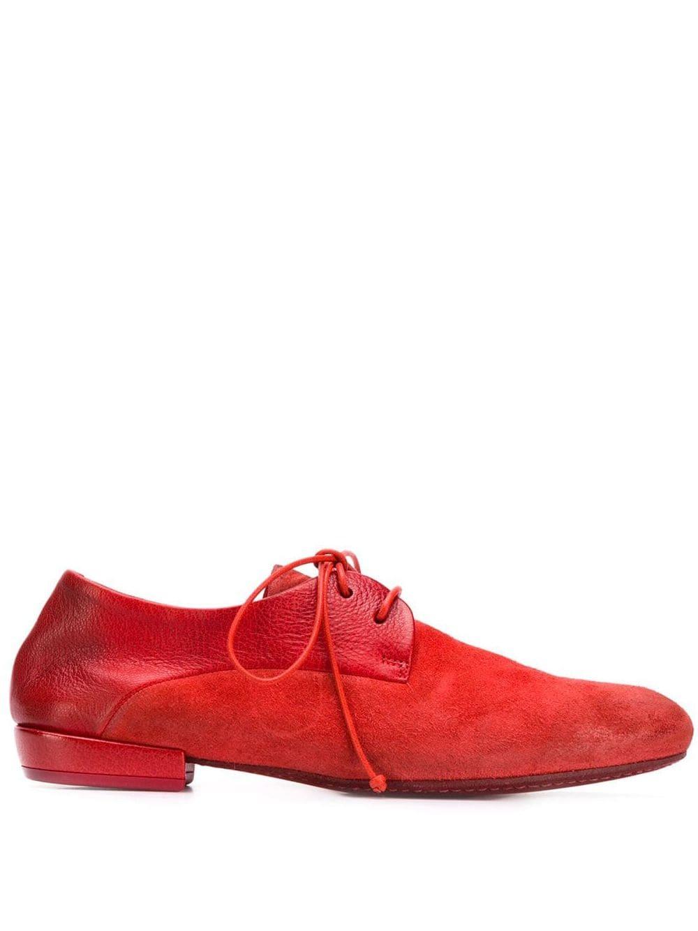 Marsèll Leather Derby Shoes in Red - Lyst