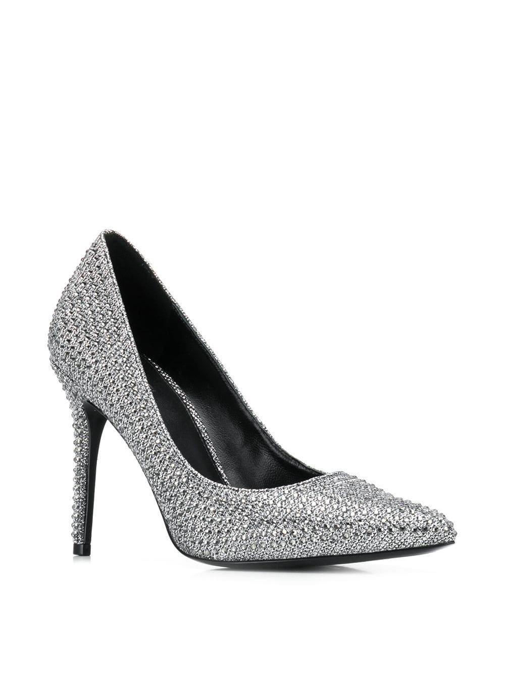 michael kors silver pumps