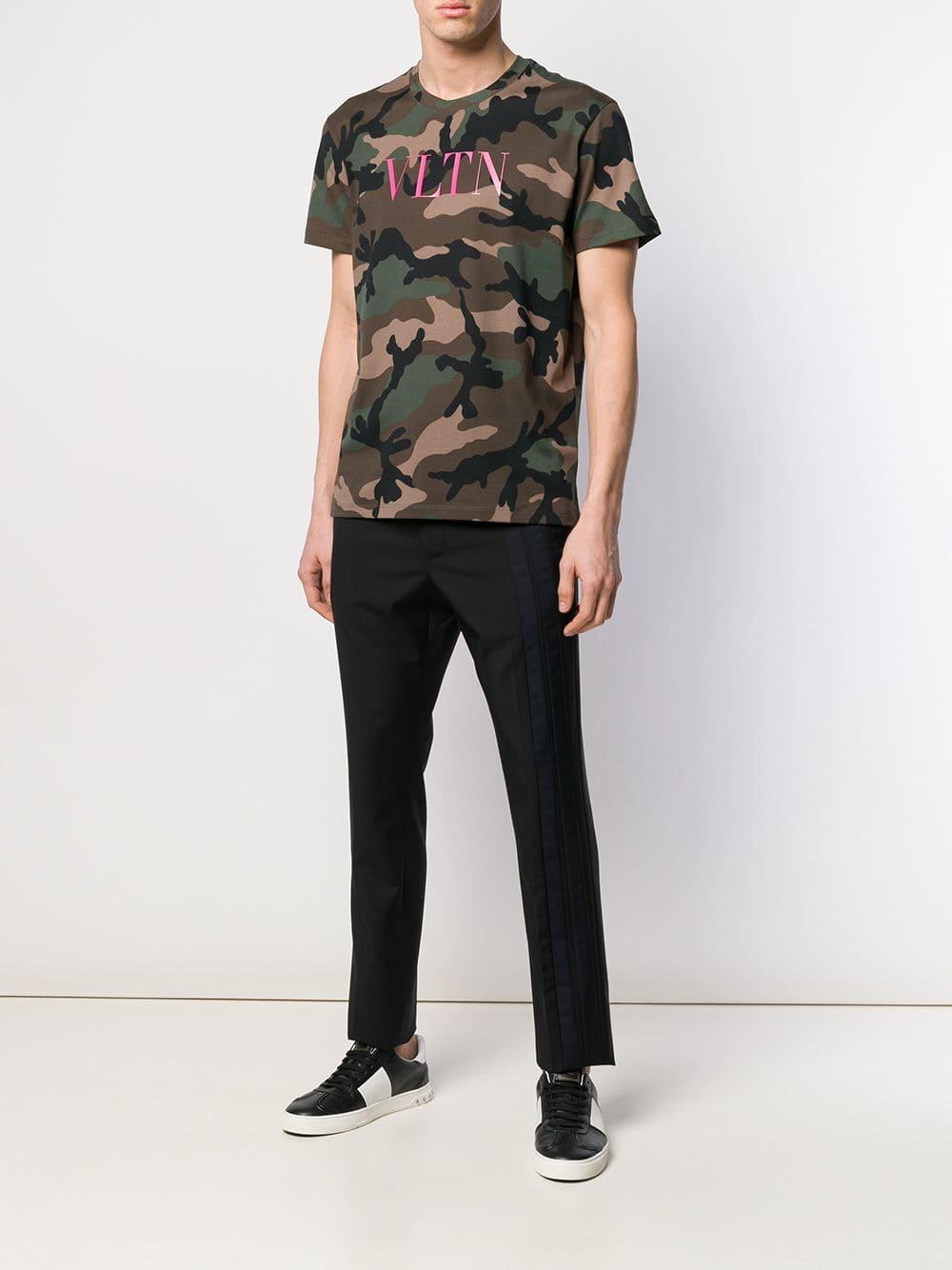 Valentino Cotton Vltn Camouflage T 