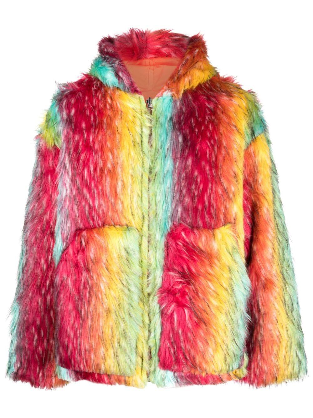 Bluemarble Reversible Hooded Faux-fur Jacket in Pink for Men