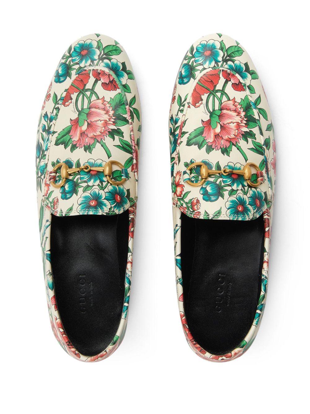 Gucci floral store print loafers