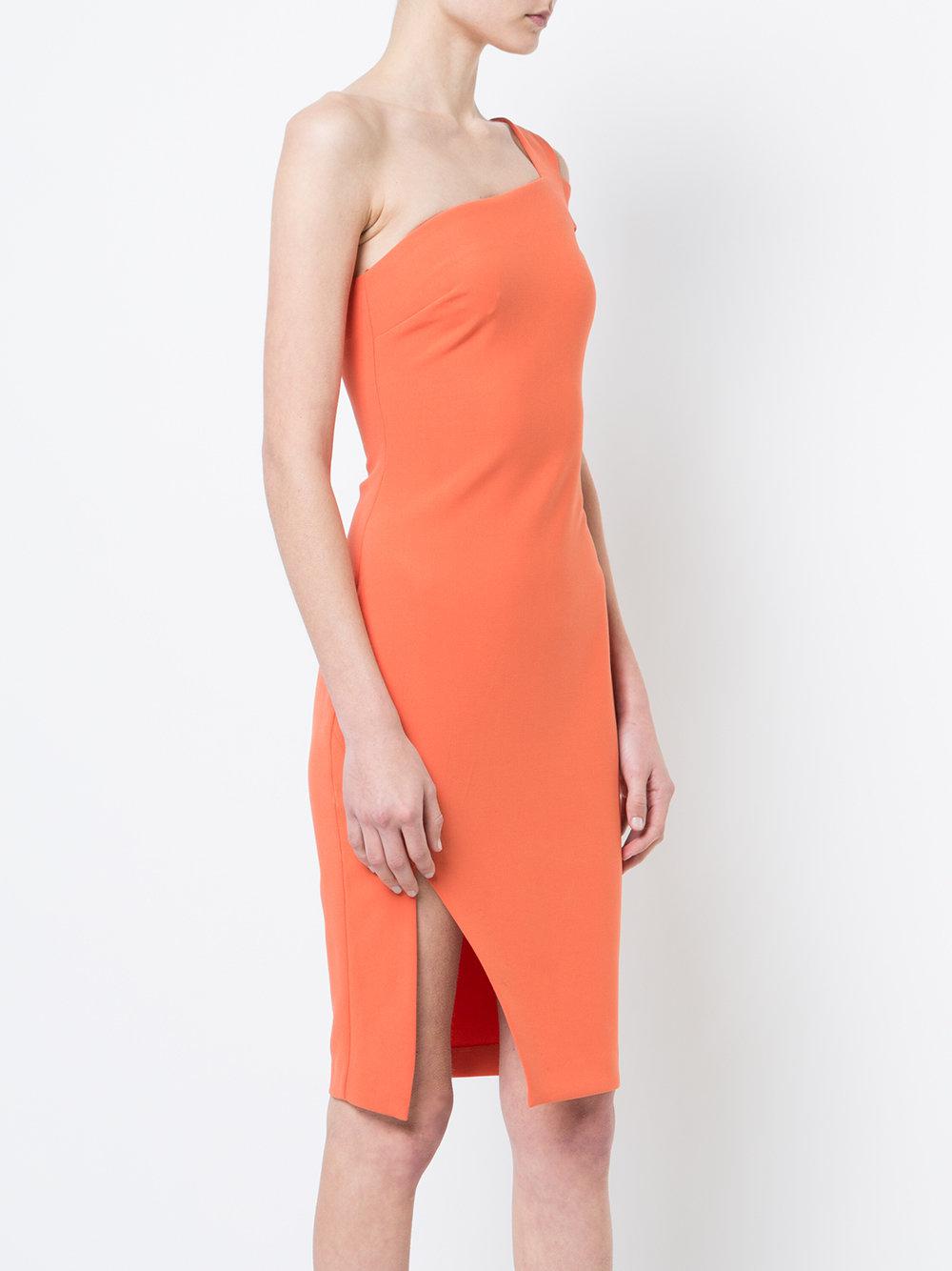 likely orange dress