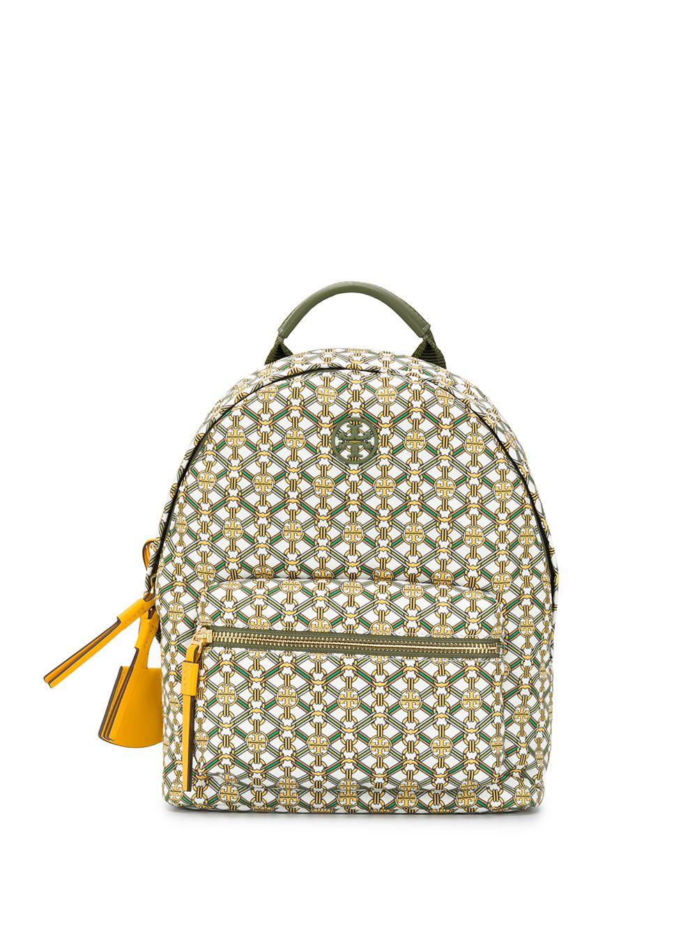 Tory Burch Piper Printed Backpack in Green | Lyst Canada