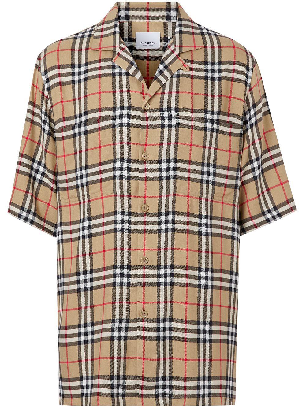 Chemise à manches courtes en sergé Vintage check Burberry pour homme | Lyst