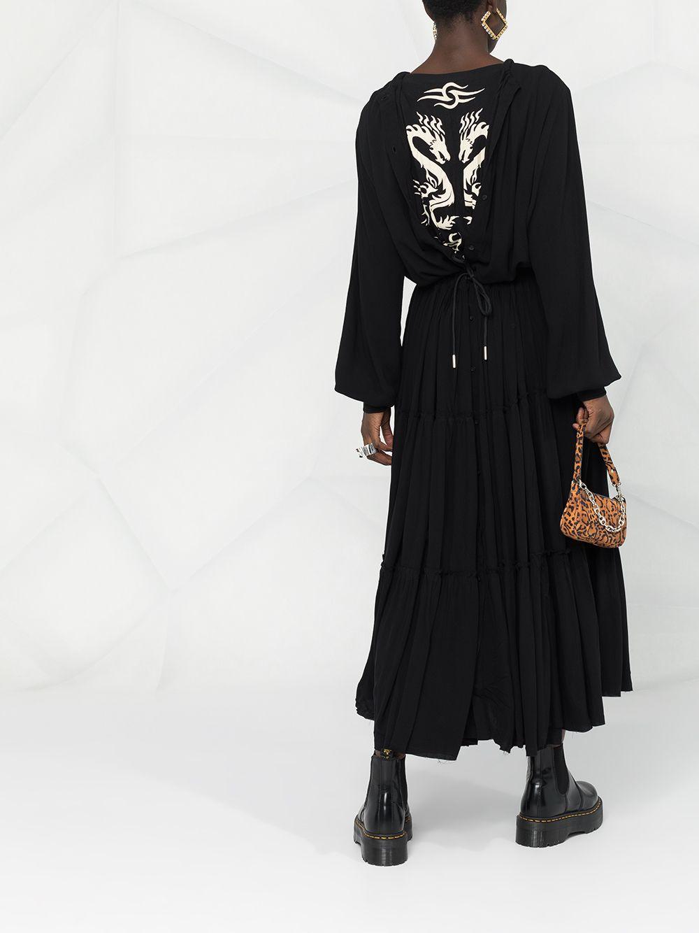 DIESEL Kleid mit Drachen-Print in Schwarz | Lyst DE