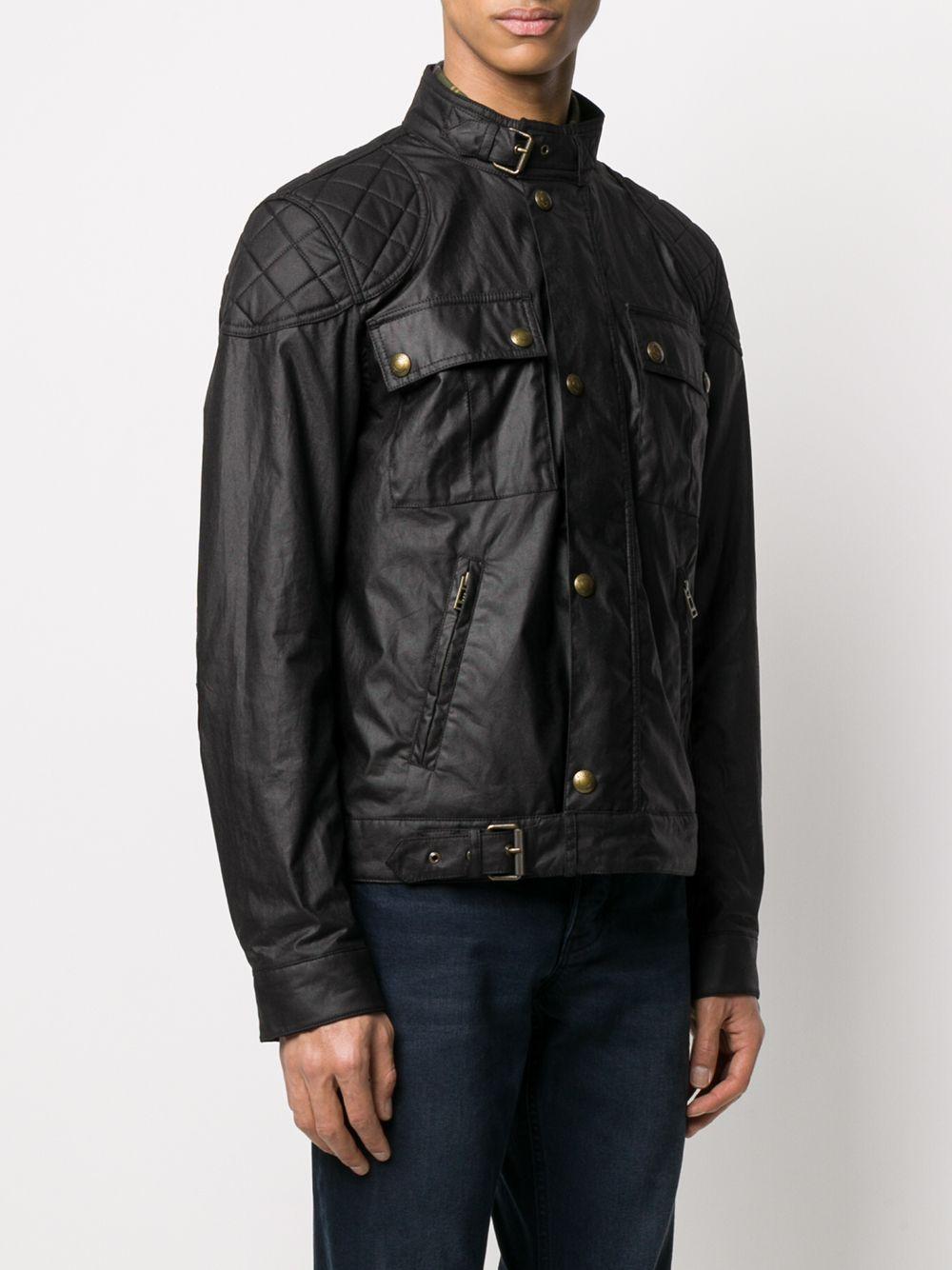 Belstaff Brookstone Waxed Cotton Jacket in Black for Men | Lyst