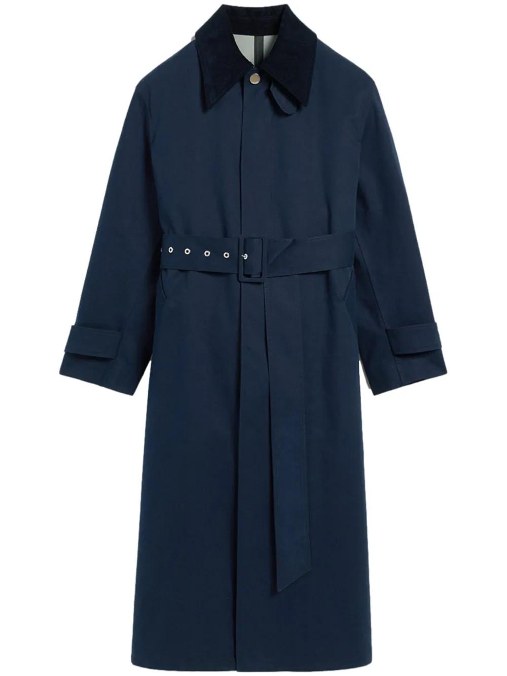 ami-blue-Belted-Cotton-Trench-