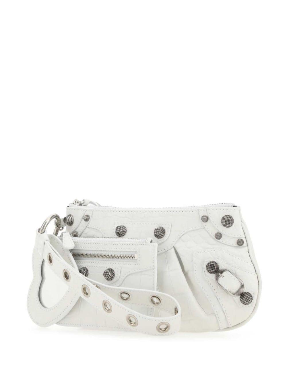 Balenciaga Mini Le Cagole Clutch in White Lyst