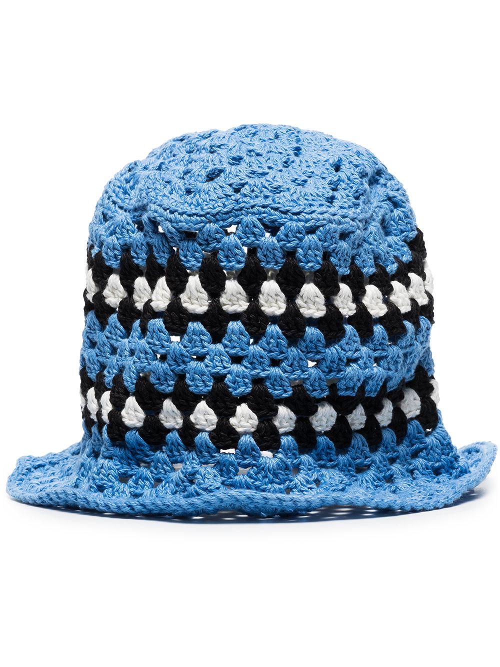 Amiri Cotton Crochet-knit Bucket Hat in 