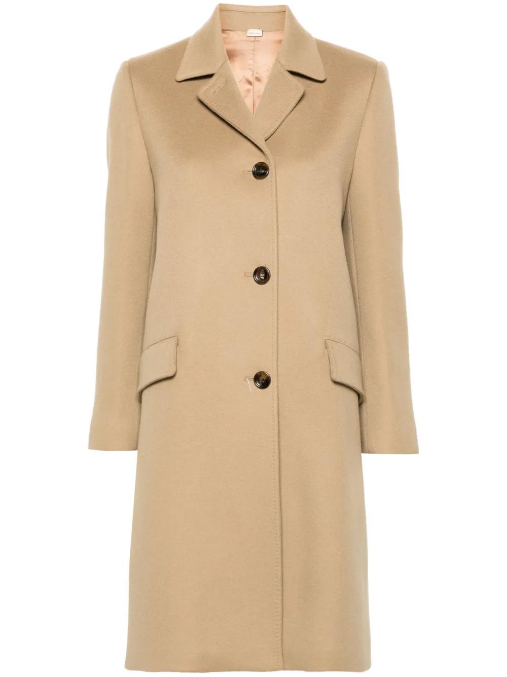 Gucci Single-breasted Wool Coat in Natural Lyst UK